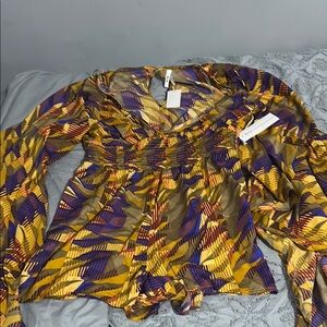 Truth Vibrant Yellow and Purple Jumpsuit